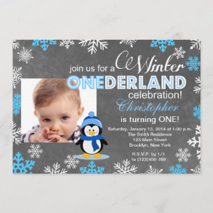 Invitation d'anniversaire de flocon de neige