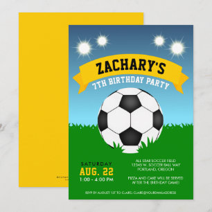Invitation d'anniversaire de football