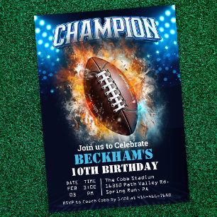 Invitation d'anniversaire de football