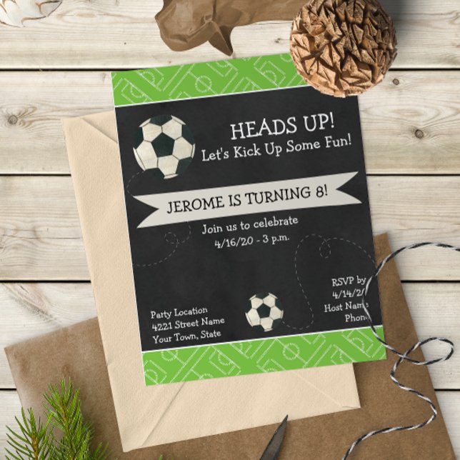 Invitation d'anniversaire de football (Créateur téléchargé)