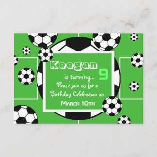 Invitation d'anniversaire de football