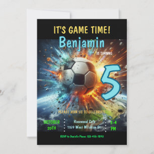 Invitation d'anniversaire de football