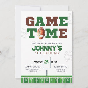 Invitation d'anniversaire de football américain Ga