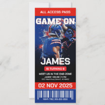 Invitation d'anniversaire de football de Buffalo