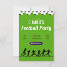 Invitation d'anniversaire de football - modifiable