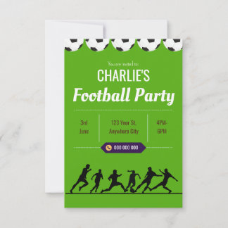 Invitation d'anniversaire de football - modifiable