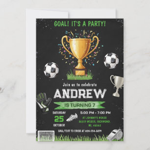 Invitation d'anniversaire de football personnalisé