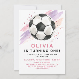 Invitation d'anniversaire de football pour bébé fi