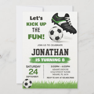 Invitation d'anniversaire de football pour enfants