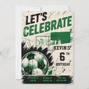 Invitation d'anniversaire de football pour enfants