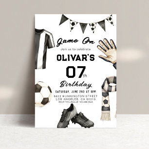 Invitation d'anniversaire de football pour enfants