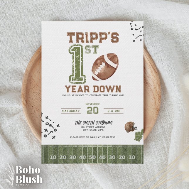 Invitation d'anniversaire de football pour garçon  (Créateur téléchargé)