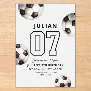 Invitation d'anniversaire de football pour garçons