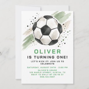 Invitation d'anniversaire de football pour le prem