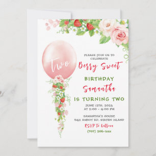 Invitation d'anniversaire de fraise