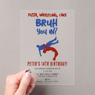 Invitation d'anniversaire de garçon adolescent Lut