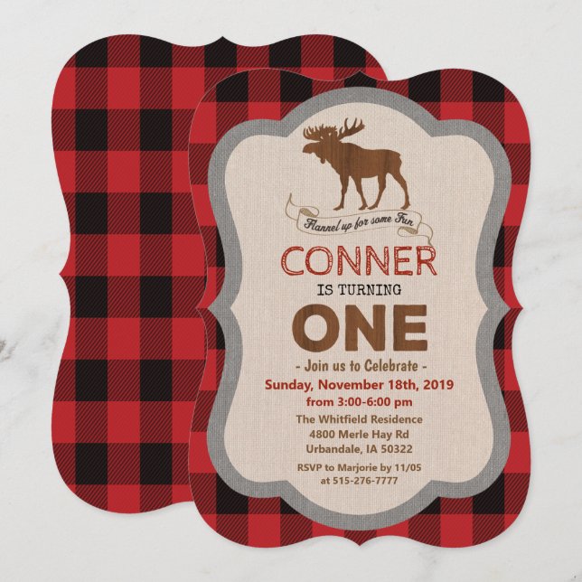 Invitation d'anniversaire de garçon au thème orign (Devant / Derrière)