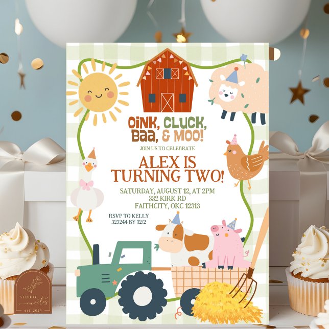 Invitation d'anniversaire de garçon avec des anima (Créateur téléchargé)