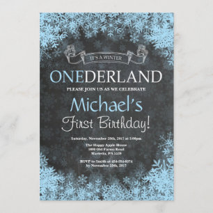 Invitation d'anniversaire de garçon d'Onederland