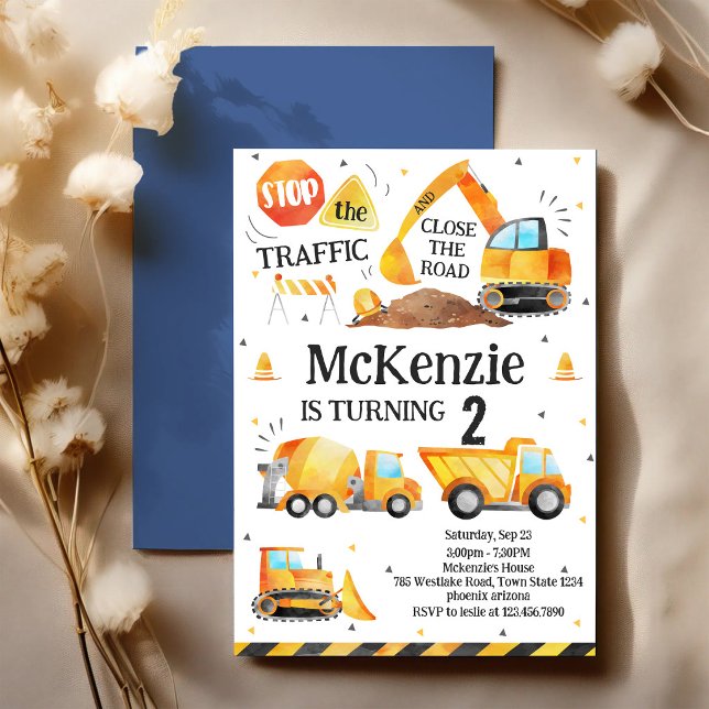 Invitation d'anniversaire de garçon pour camion de (Créateur téléchargé)