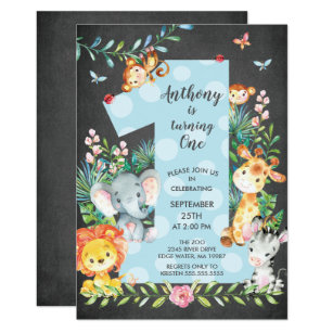 Invitations Anniversaires 1 An Zazzle Fr