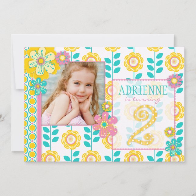 Invitation d'anniversaire de Garden Party A2 (Devant)