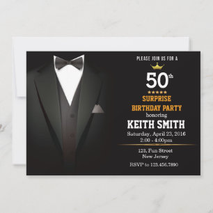 Invitation d'anniversaire de Gentleman