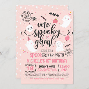 Invitation d'anniversaire de Ghoul Éffrayante - Fi