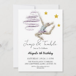 Invitation d'anniversaire de Girl Gymnastic