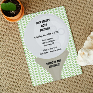 Invitation d'anniversaire de golf