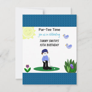 Invitation d'anniversaire de golf fantaisiste