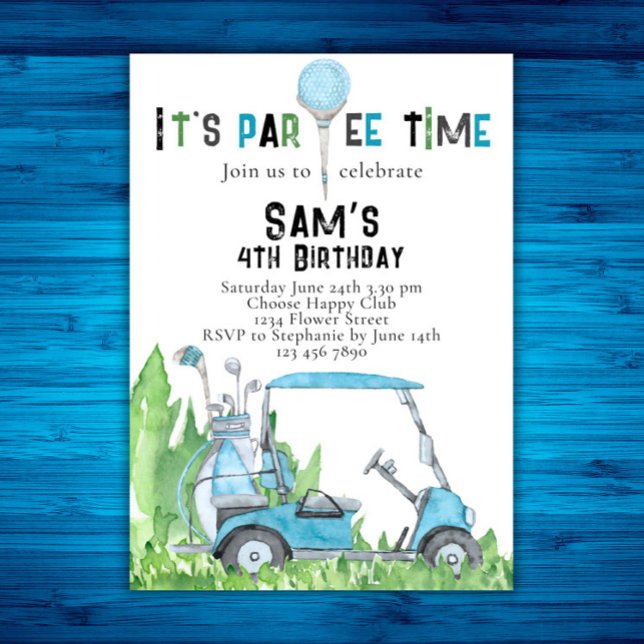 Invitation d'anniversaire de golf Golf Par-tee (Créateur téléchargé)