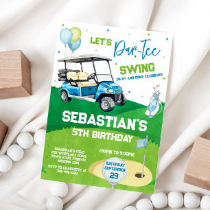 Invitation d'anniversaire de golf Let's Par Tee