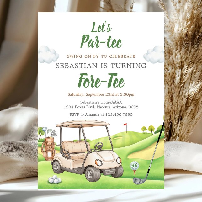Invitation d'anniversaire de golf Let's Par Tee (Créateur téléchargé)