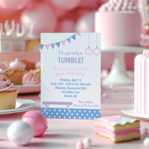Invitation d'anniversaire de gymnastique