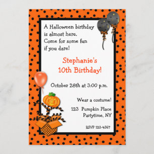 Invitation d'anniversaire de Halloween