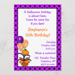 Invitation d'anniversaire de Halloween