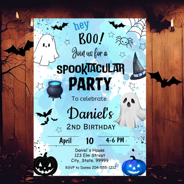 Invitation d'anniversaire de Halloween Spooktacula (Créateur téléchargé)