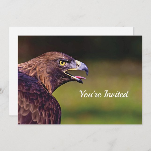 Invitation d'anniversaire de Hawk (Devant / Derrière)