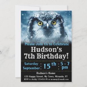 Invitation d'anniversaire de hibou