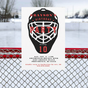 Invitation d'anniversaire de hockey