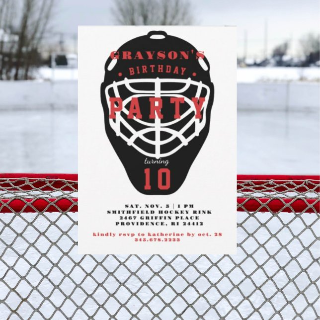 Invitation d'anniversaire de hockey (Créateur téléchargé)