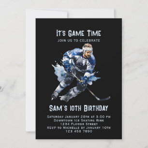 Invitation d'anniversaire de hockey sur glace, Par