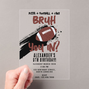 Invitation d'anniversaire de jeu de football sport