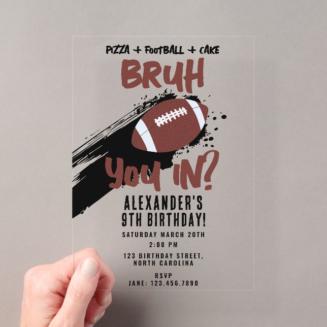 Invitation d'anniversaire de jeu de football sport (In situ (ordinateur de poche))