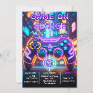 Invitation d'anniversaire de jeu vidéo