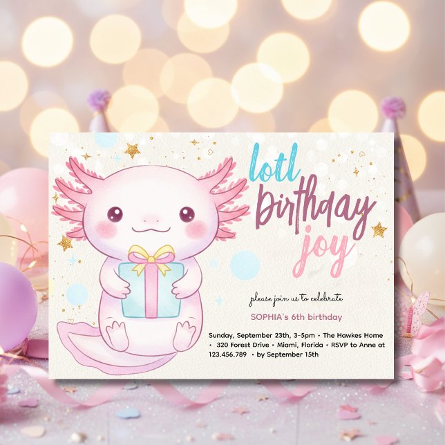 Invitation d'anniversaire de joie d'anniversaire d (Créateur téléchargé)
