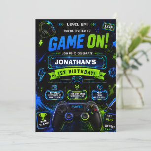 Invitation d'anniversaire de joueur pour une soiré