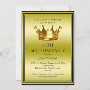 Invitation d'anniversaire de King's Gold Crown