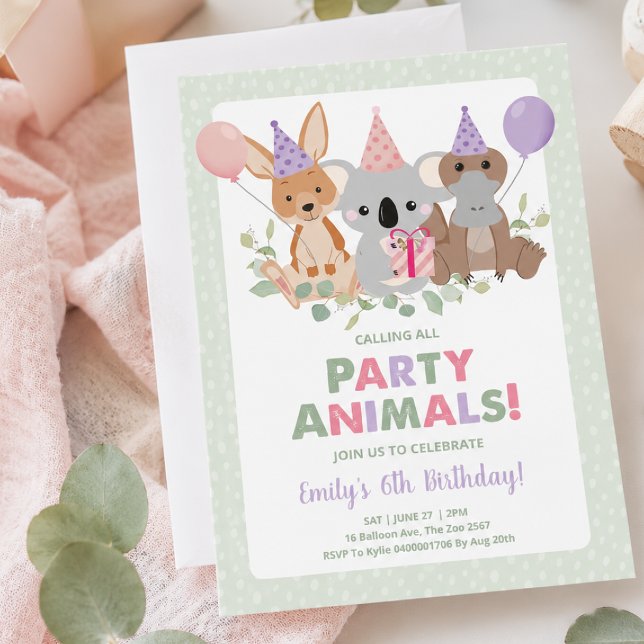 Invitation d'anniversaire de koala (Créateur téléchargé)